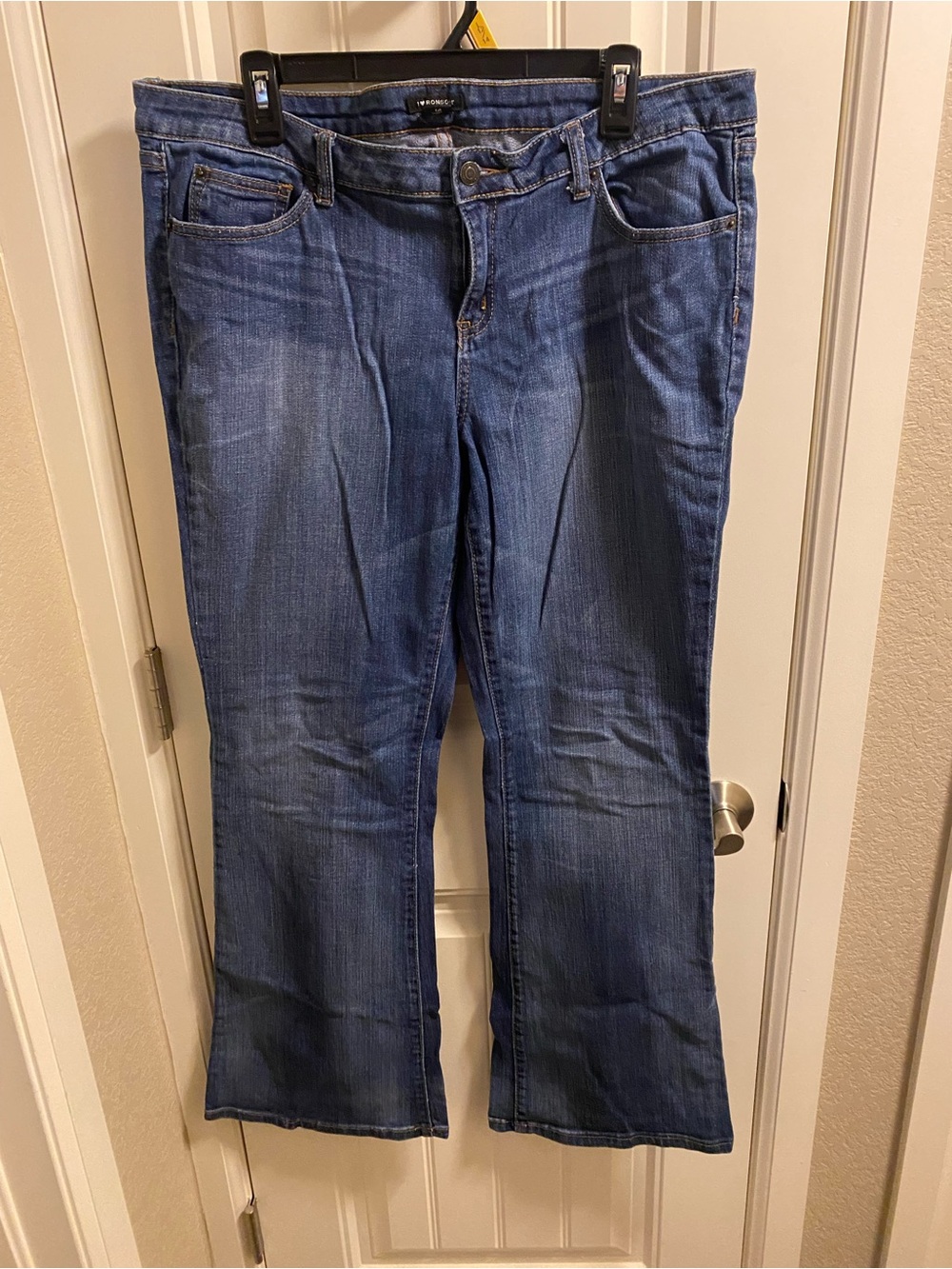 I Heart Ronson 14 Jeans Blue Stretch Denim Flare Leg